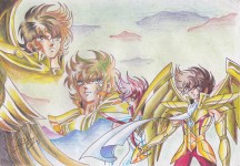 Seiya, Koga, Aiolia, Aioros